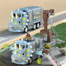 Load image into Gallery viewer, New Dinosaur Transforming Engineering Truck Track Toy Set