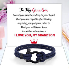 Load image into Gallery viewer, Love You Forever Nautical Braided Rope Bracelet - To My Son/Grandson