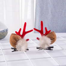 Load image into Gallery viewer, Christmas New Antler Plush Hairpins