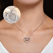 Load image into Gallery viewer, Stylish Double Heart Necklace ( Card Included)