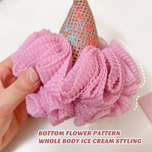 Load image into Gallery viewer, Bath Ball Cute Ice Cream Scrub Towel