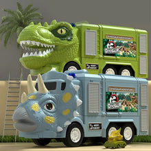 Load image into Gallery viewer, New Dinosaur Transforming Engineering Truck Track Toy Set