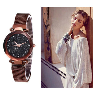 Waterproof Magnetic Starry Galaxy Watch