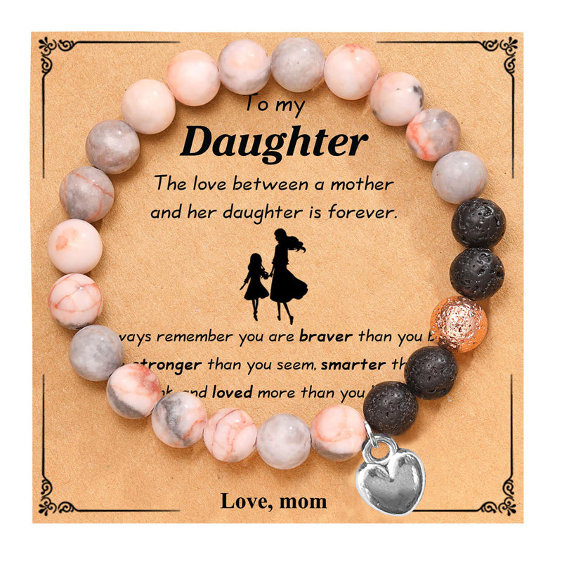 Pink Zebra Heart Charm Bracelet