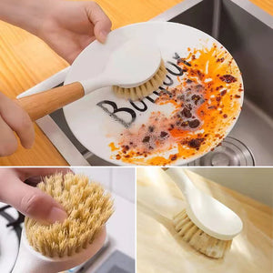 Wooden Handle Pan Brush
