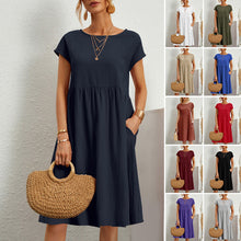 Load image into Gallery viewer, 🔥 Last Day Promotion 50% OFF 🔥Women&#39;s Short Sleeve Cotton And Linen Dress