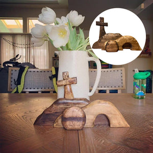 The Empty Tomb Easter Scene and Cross
