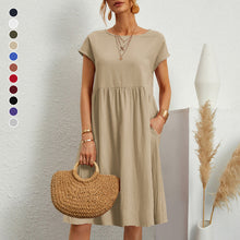 Load image into Gallery viewer, 🔥 Last Day Promotion 50% OFF 🔥Women&#39;s Short Sleeve Cotton And Linen Dress