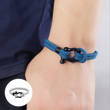 Load image into Gallery viewer, Love You Forever Nautical Braided Rope Bracelet - To My Son/Grandson