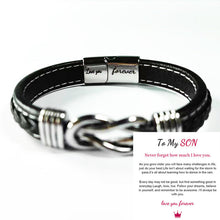 Load image into Gallery viewer, Forever Linked Together Braided Leather Bracelet