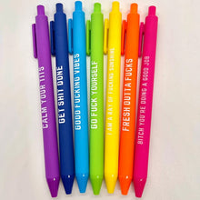 Load image into Gallery viewer, 11 Pcs SwearWord Funny Pens(Black ink)