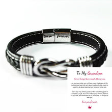 Load image into Gallery viewer, Forever Linked Together Braided Leather Bracelet