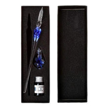 Load image into Gallery viewer, Glass Calligraphy Pen Set with Ink and Pen Rest