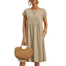 Load image into Gallery viewer, 🔥 Last Day Promotion 50% OFF 🔥Women&#39;s Short Sleeve Cotton And Linen Dress