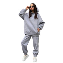 Load image into Gallery viewer, Women&#39;s Autumn/Winter Solid Color Hoodie Two Piece Set