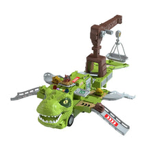 Load image into Gallery viewer, New Dinosaur Transforming Engineering Truck Track Toy Set