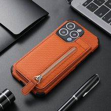 Load image into Gallery viewer, Magnetic Zipper Wallet Cover With Credit Card Holder