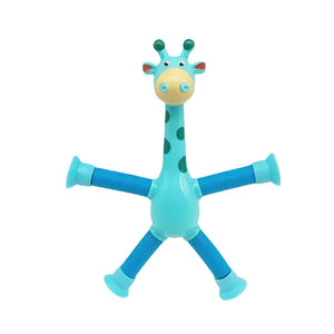 Telescopic suction cup giraffe toy