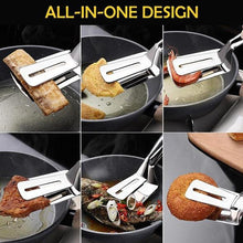 Load image into Gallery viewer, Multifunctional Frying Spatula Steak Clip Double-Sided  Shovel Clip - 304 Stainless Steel