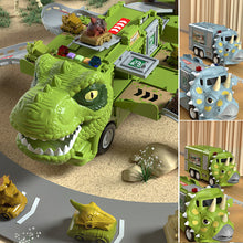 Load image into Gallery viewer, New Dinosaur Transforming Engineering Truck Track Toy Set