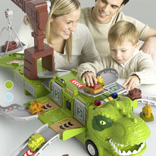 Load image into Gallery viewer, New Dinosaur Transforming Engineering Truck Track Toy Set