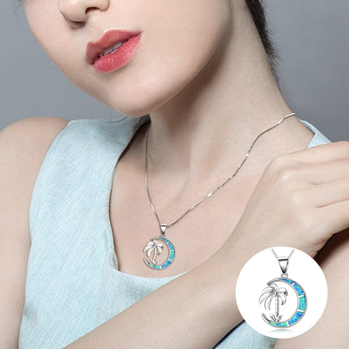 Blue Moon Palm Necklace