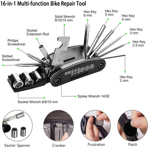 16 In 1 Multifunctional Bike Tool Kit