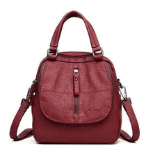 Load image into Gallery viewer, Fashion Leather Multipurpose Backpack Shoulder Handbag