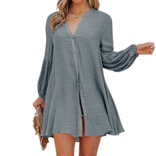 Load image into Gallery viewer, Solid Panel Button-Up Shirt