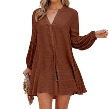 Load image into Gallery viewer, Solid Panel Button-Up Shirt