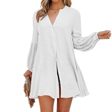 Load image into Gallery viewer, Solid Panel Button-Up Shirt