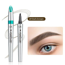 Load image into Gallery viewer, 3D Waterproof Microblading Eyebrow Pen 4 Fork Tip Tattoo Pencil