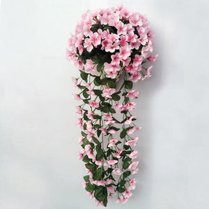 Simulated Violet Hanging Basket