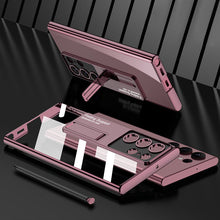 Load image into Gallery viewer, Samsung S23 Plated Stand Phone Case