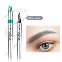 Load image into Gallery viewer, 3D Waterproof Microblading Eyebrow Pen 4 Fork Tip Tattoo Pencil