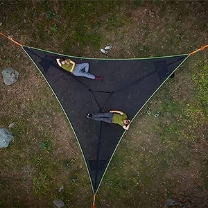 Multi Person Portable Hammock 3 Point Aerial Camping Outdoor Triangle Hammock Backyard